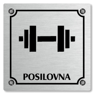 Posilovna, 80x80mm, stříbrná, Kansas